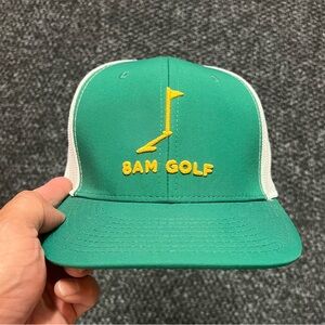 USED 8AM trucker snapback in fair condition